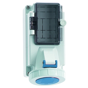 картинка Настенная розетка с предохранителем - с рейкой DIN, размер корпуса 170x90