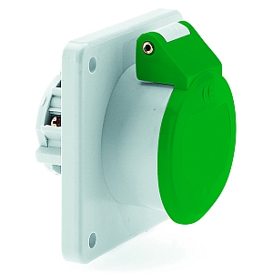 картинка Панельная розетка - прямой, фланец 55x55, крепление 45x45