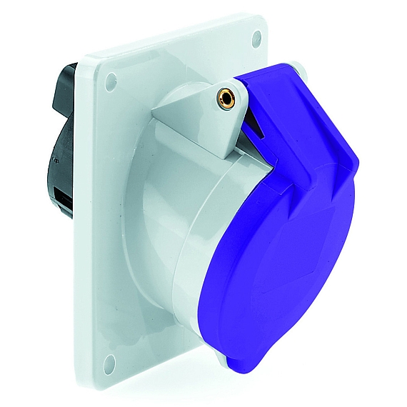 Панельная розетка - наклонный, фланец 100x92, крепление 85x77