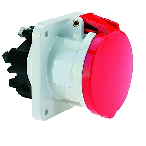 картинка Панельная розетка прямая - Фланец 107x100, крепление 85x77