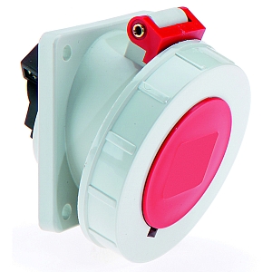 картинка Панельная розетка с наклоном - Фланец 68x62, крепление 47x47