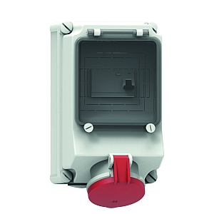 картинка Настенная розетка с предохранителем - с УДТ, размер корпуса 260x160