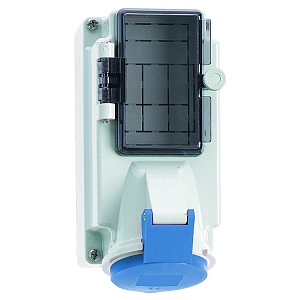 картинка Настенная розетка с предохранителем - с рейкой DIN, размер корпуса 170x90