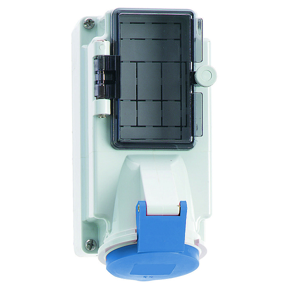 Настенная розетка с предохранителем - с рейкой DIN, размер корпуса 170x90