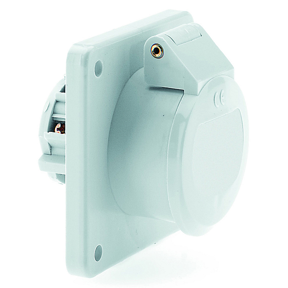 Панельная розетка - прямой, фланец 55x55, крепление 45x45