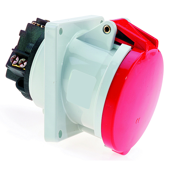 Панельная розетка с наклоном - Фланец 100x92, крепление 85x77