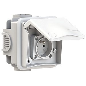 картинка Розетка для скрытого монтажа - Размер корпуса 90x90