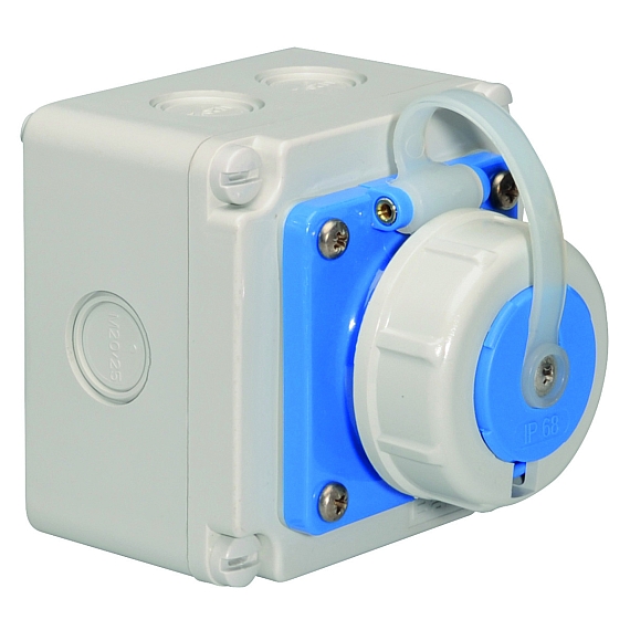 Настенная розетка с заземл. контактом - бельг./франц. система