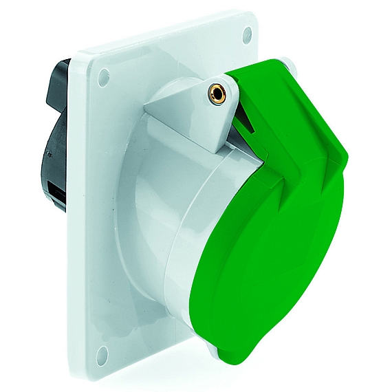 Панельная розетка - наклонный, фланец 100x92, крепление 85x77