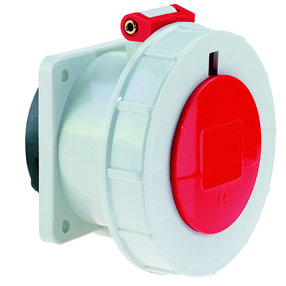 Панельная розетка прямая - Фланец 75x75, крепление 60x60