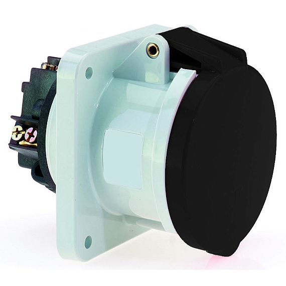 Панельная розетка прямая - Фланец 107x100, крепление 85x77