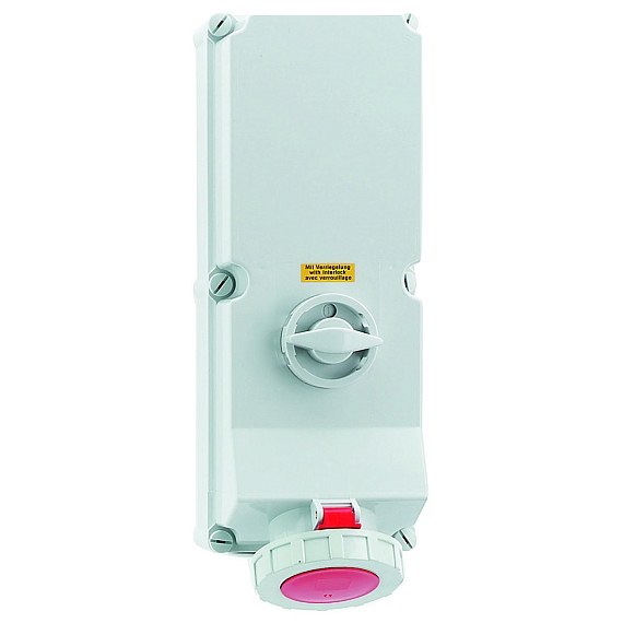 Настенная розетка с выключателем и блокировкой - Размер корпуса 460x180