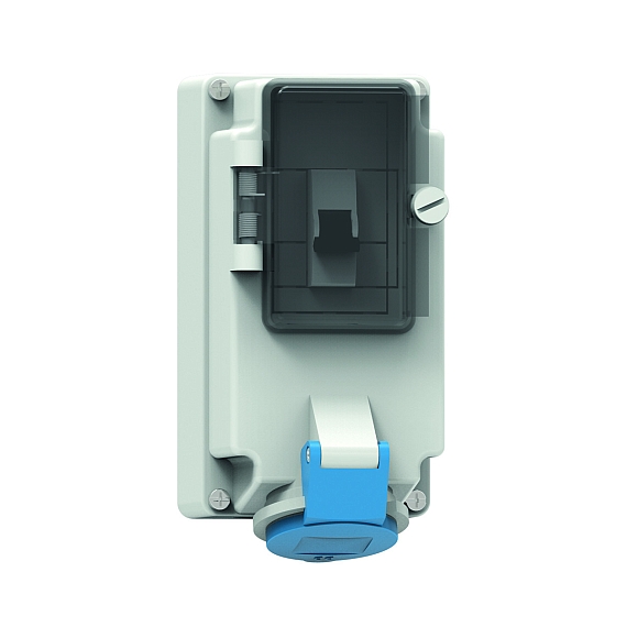 Настенная розетка с предохранителем - с С-автоматом, размер корпуса 170x90