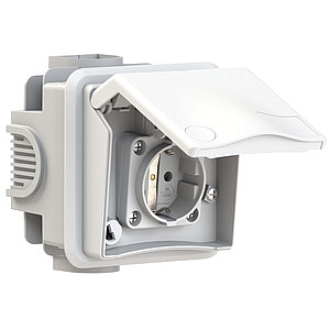 картинка Розетка для скрытого монтажа - Размер корпуса 90x90