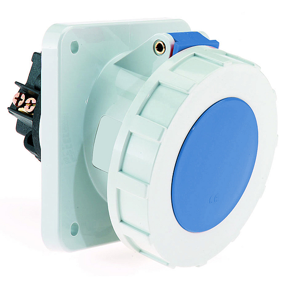 Панельная розетка с наклоном - Фланец 100x92, крепление 85x77