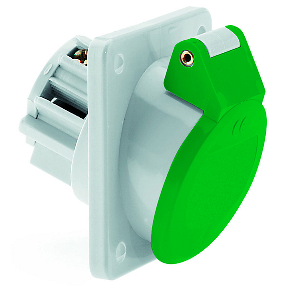 Панельная розетка - наклонный, фланец 68x62, крепление 53x47