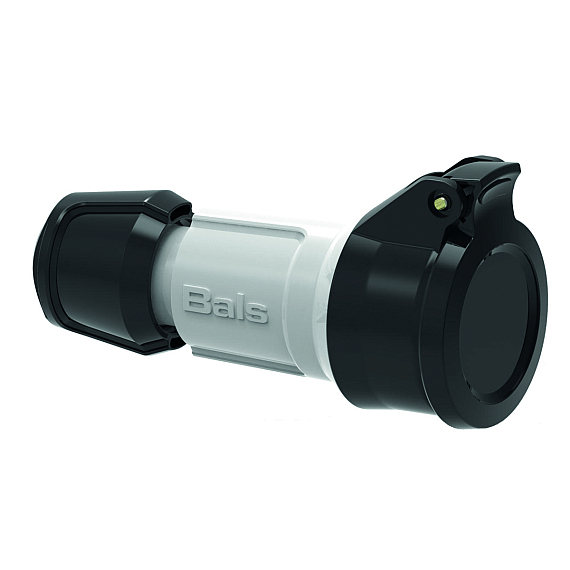 Кабельная  розетка Schuko с заземл. контактом - с откидной крышкой, немецкая система