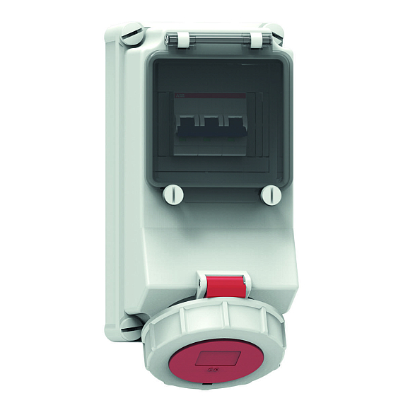 Настенная розетка с предохранителем - с С-автоматом, размер корпуса 225x118