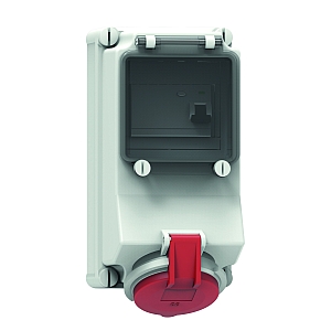 картинка Настенная розетка с УЗО, размер корпуса 225х118