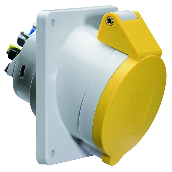 Панельная розетка с наклоном - Фланец 100x92, крепление 85x77