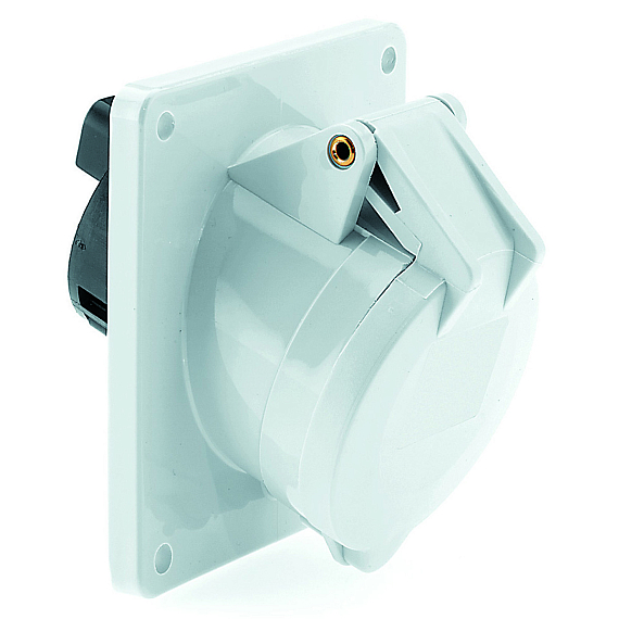 Панельная розетка - наклонный, фланец 100x92, крепление 85x77