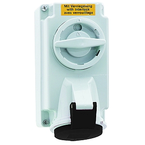 картинка Настенная розетка с выключателем и блокировкой - Размер корпуса 170x90