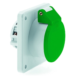 картинка Панельная розетка - прямая, фланец 55x55, крепление 45x45