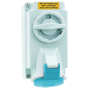 картинка Настенная розетка с выключателем и блокировкой - Размер корпуса 170x90