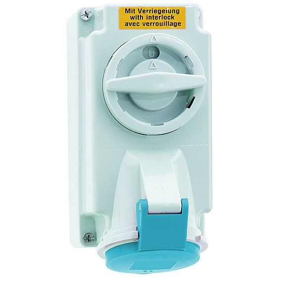 Настенная розетка с выключателем и блокировкой - Размер корпуса 170x90