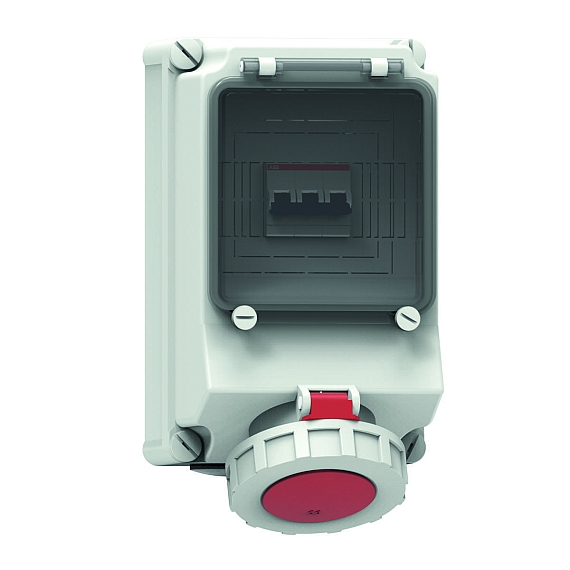 Настенная розетка с предохранителем - с С-автоматом, размер корпуса 260x160