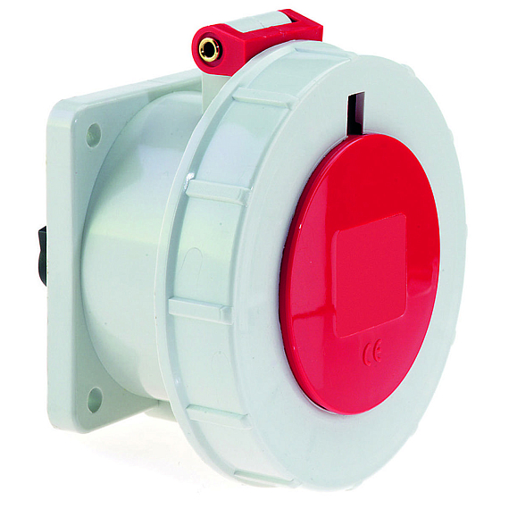 Панельная розетка прямая - Фланец 75x75, крепление 60x60