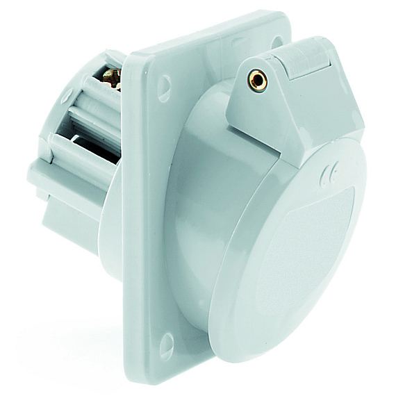 Панельная розетка - наклонный, фланец 68x62, крепление 53x47