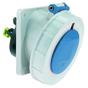 картинка Панельная розетка с наклоном - Фланец 68x62, крепление 47x47