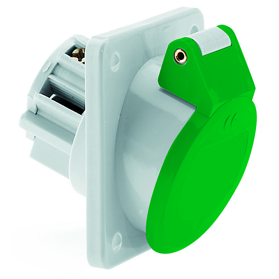 Панельная розетка - наклонный, фланец 100x92, крепление 85x77