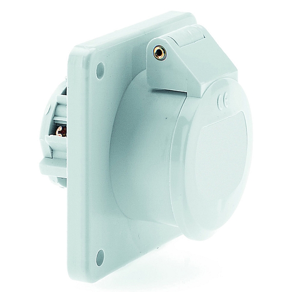 Панельная розетка - прямой, фланец 55x55, крепление 45x45