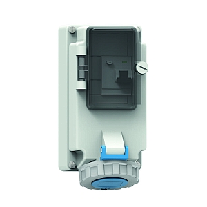 картинка Настенная розетка с предохранителем - с УДТ, размер корпуса 170x90