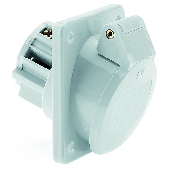 Панельная розетка - наклонный, фланец 68x62, крепление 53x47