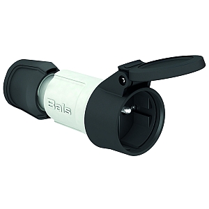 картинка Кабельная розетка Schuko с заземл. контактом - с откидной крышкой, бельг./франц. Стандарт